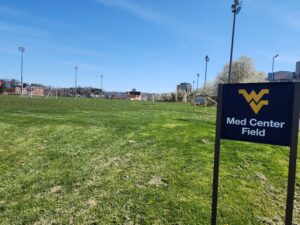 WVU returns planned Pride Marching Band practice facility to campus: Med Fields at Health Sciences Campus.